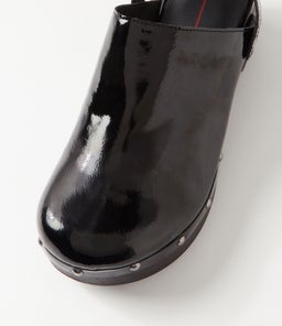 GEN MO BLACK BLACK HEEL PATENT LEATHER