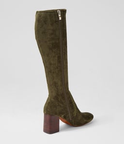 SARI MO OLIVE STRETCH MICROSUEDE