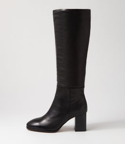 SALUTE MO BLACK BLACK HEEL LEATHER