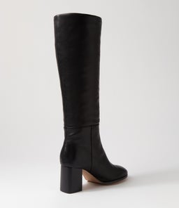 SALUTE MO BLACK BLACK HEEL LEATHER
