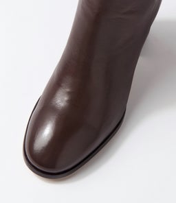 SALUTE MO CHOC BROWN HEEL LEATHER