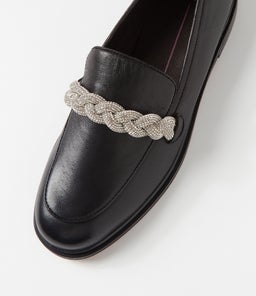 GALYA MO BLACK SILVER JEWELS LEATHER