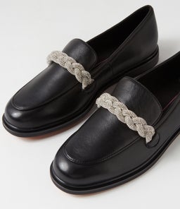 GALYA MO BLACK SILVER JEWELS LEATHER