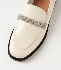 GALYA MO CREAM SILVER JEWELS LEATHER