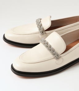 GALYA MO CREAM SILVER JEWELS LEATHER