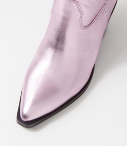 RIDING MO PALE PINK METALLIC LEATHER