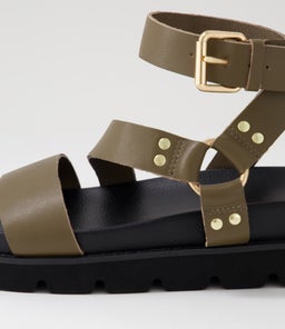 CAPLAN MO OLIVE BLACK SOLE LEATHER