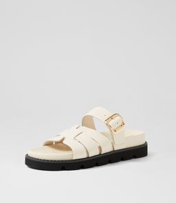 CAZALI MO CREAM BLACK SOLE LEATHER
