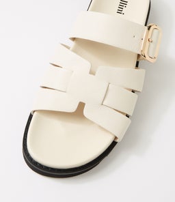 CAZALI MO CREAM BLACK SOLE LEATHER