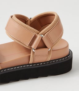 LAYCI MO WARM NUDE LEATHER FABRIC
