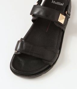 BEBE MO BLACK LEATHER