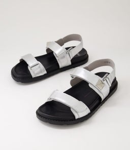 BEBE MO SILVER LEATHER