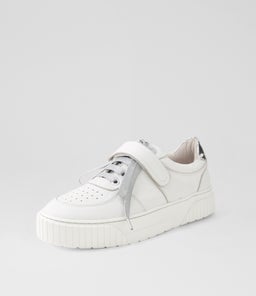 JERRIEE MO WHITE SILVER MIRROR LEATHER