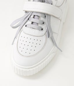 JERRIEE MO WHITE SILVER MIRROR LEATHER