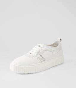 JINI MO WHITE WHITE SOLE LEATHER