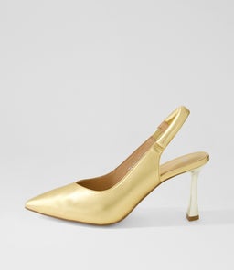 TRAINA MO GOLD GOLD HEEL LEATHER