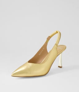 TRAINA MO GOLD GOLD HEEL LEATHER