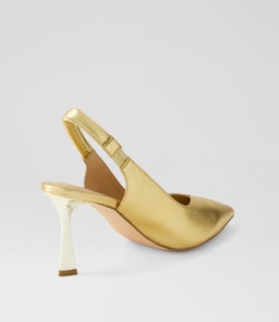 TRAINA MO GOLD GOLD HEEL LEATHER