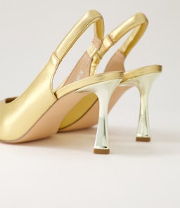 TRAINA MO GOLD GOLD HEEL LEATHER