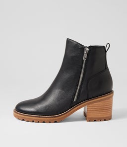 BIRDI MO BLACK NATURAL HEEL LEATHER
