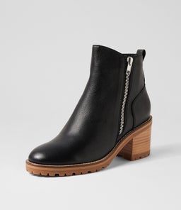 BIRDI MO BLACK NATURAL HEEL LEATHER