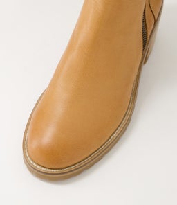 BIRDI MO DK TAN NATURAL HEEL LEATHER