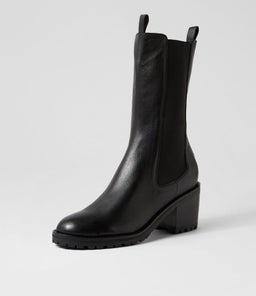 BIANCHA MO BLACK BLACK HEEL LEATHER