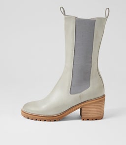 BIANCHA MO PALE BLUE RAW NATURAL HEEL LEATHER