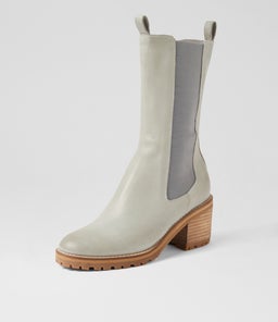 BIANCHA MO PALE BLUE RAW NATURAL HEEL LEATHER