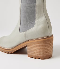 BIANCHA MO PALE BLUE RAW NATURAL HEEL LEATHER