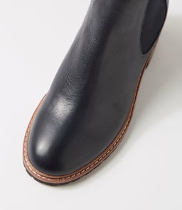 BISCOTIM MO NAVY BROWN BLACK HEEL LEATHER
