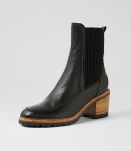 BARRET MO BLACK BLACK HEEL LEATHER