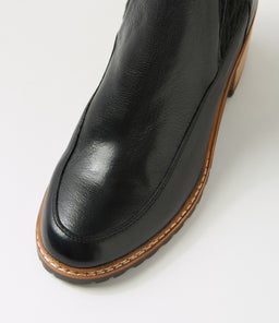 BARRET MO BLACK BLACK HEEL LEATHER