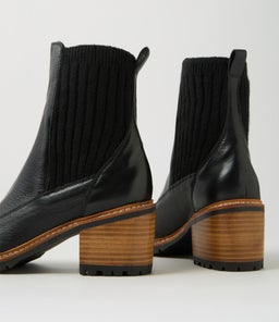 BARRET MO BLACK BLACK HEEL LEATHER