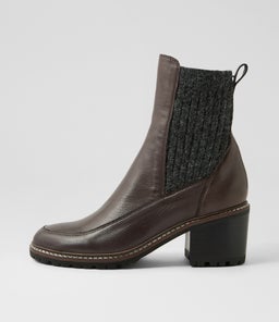 BARRET MO CHOC BLACK CHOC HEEL LEATHER