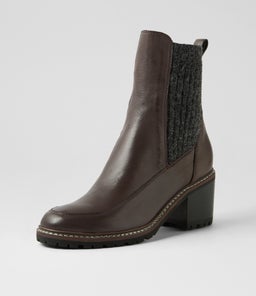 BARRET MO CHOC BLACK CHOC HEEL LEATHER