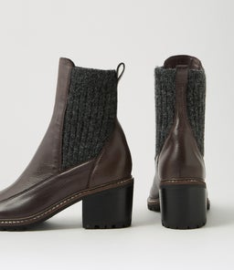 BARRET MO CHOC BLACK CHOC HEEL LEATHER
