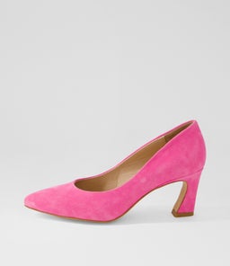 CHARLI MO BRIGHT PINK SUEDE