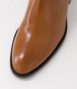 CHEYLA MO BRANDY DK BROWN HEEL LEATHER