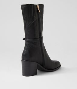 CHEREE MO BLACK BLACK HEEL LEATHER