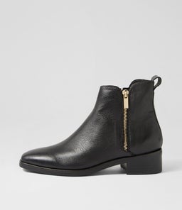 GINTON MO BLACK BLACK HEEL LEATHER