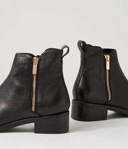 GINTON MO BLACK BLACK HEEL LEATHER