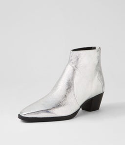 JILINA MO SILVER CRACK LEATHER