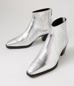 JILINA MO SILVER CRACK LEATHER