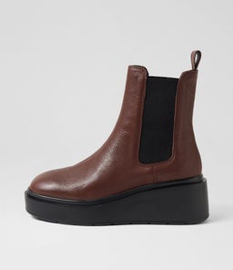 SAM MO RICH BROWN BLACK SOLE LEATHER