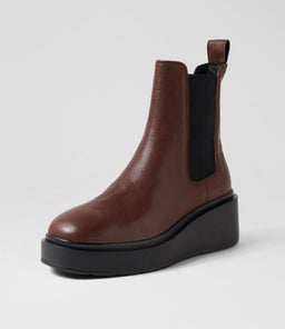 SAM MO RICH BROWN BLACK SOLE LEATHER