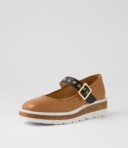 TEISA MO DK TAN WHITE SOLE LEATHER