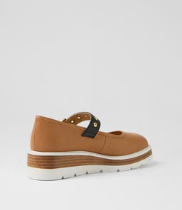 TEISA MO DK TAN WHITE SOLE LEATHER