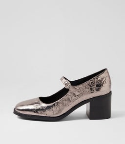 SWADE MO PEWTER CROC PATENT LEATHER