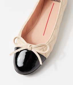 BELIE MO BLACK CREAM PATENT LEATHER